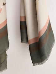 Autumnal Floral Print Lightweight Scarf - Image 3 of 3