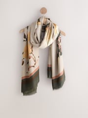 Autumnal Floral Print Lightweight Scarf - Image 4 of 6