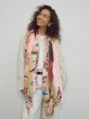 Pink Terranium Print Kew Collection Lightweight Scarf - Image 1 of 8