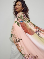 Pink Terranium Print Kew Collection Lightweight Scarf - Image 2 of 8