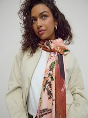 Pink Terranium Print Kew Collection Lightweight Scarf - Image 3 of 8