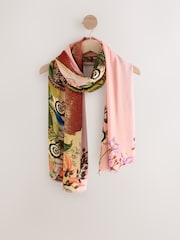 Pink Terranium Print Kew Collection Lightweight Scarf - Image 4 of 8