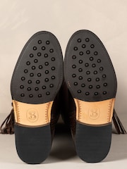 The Spanish Boot Company Brown Tall Spanish Riding Boots Mock Croc - Image 4 of 7