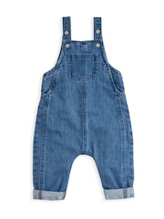Mamas & Papas Stripe T-Shirt And Denim Dungaree Set - Image 4 of 5