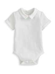 Mamas & Papas Grey Herringbone Dungaree And Bodysuit Set - Image 5 of 5