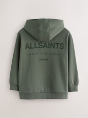 smALLSAINTS Dark Green/Flocked Oversized Underground Pullover Hoodie - Image 11 of 15