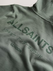 smALLSAINTS Dark Green/Flocked Oversized Underground Pullover Hoodie - Image 14 of 15
