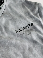 smALLSAINTS Grey Tie Dye Oversized Underground Crew Cotton T-Shirt - Image 6 of 6