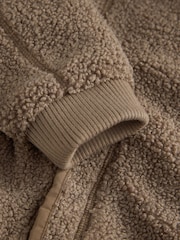 smALLSAINTS Brown Underground Fleece Jacket - Image 6 of 6