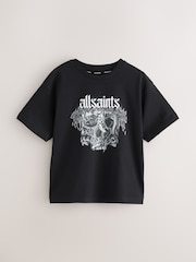 smALLSAINTS Black/Morph Boys Oversized Graphic Crew T-Shirt - Image 1 of 4