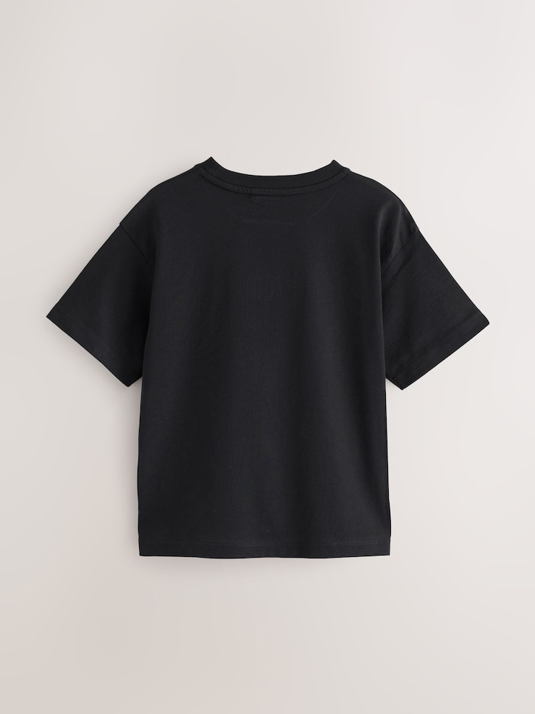 smALLSAINTS Black/Morph Boys Oversized Graphic Crew T-Shirt - Image 2 of 4
