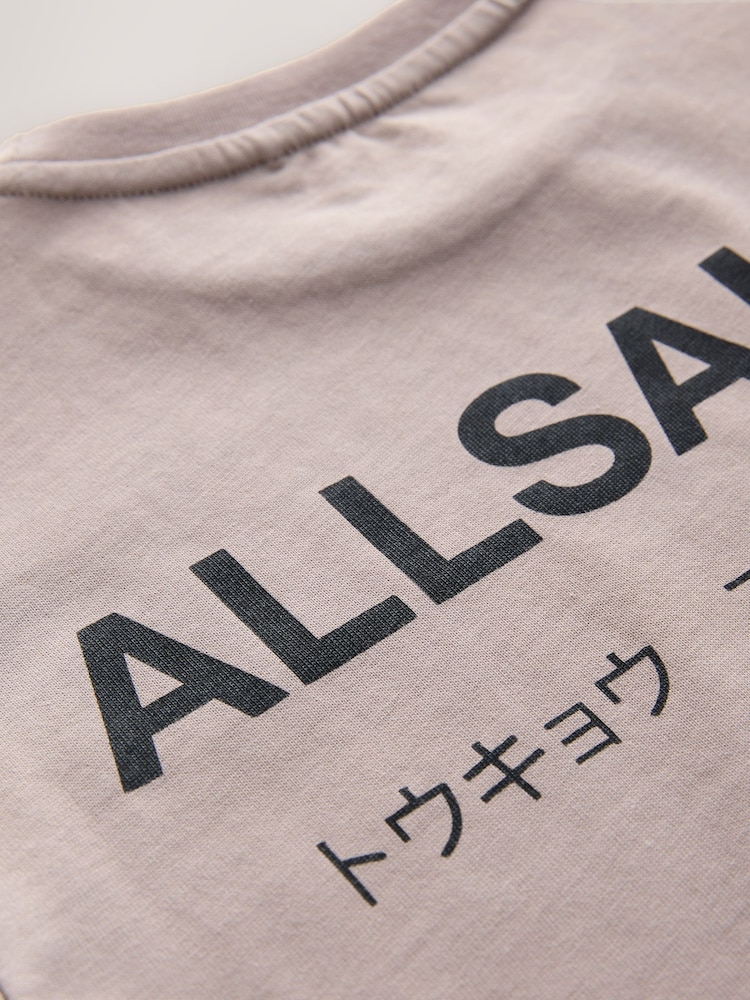 smALLSAINTS Light Brown Oversized Underground Crew Cotton T-Shirt - Image 9 of 9