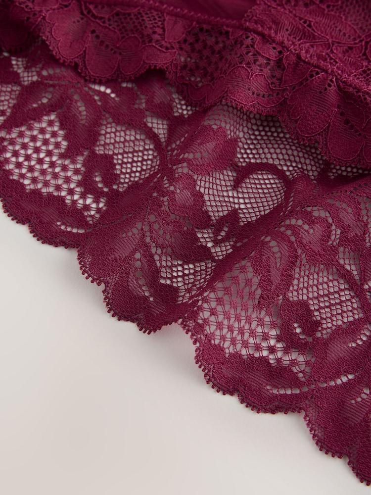 Schokolade/Beere/Pink - Unterhosen aus Spitze, 3er-Pack - Bild 10 von 10