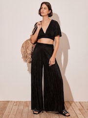 Mint Velvet Black Beach Plisse Set - Image 1 of 8
