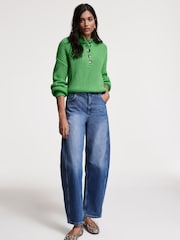 Mint Velvet Green Button Detail Jumper - Image 5 of 7