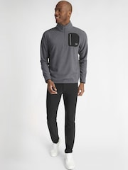 Calvin Klein Golf Planet Half Zip Black Fleece - Image 3 of 8
