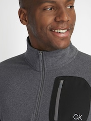 Calvin Klein Golf Planet Half Zip Black Fleece - Image 4 of 8