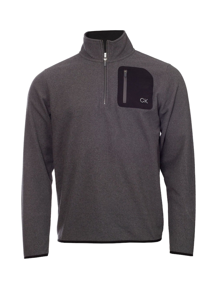 Calvin Klein Golf Planet Half Zip Black Fleece - Image 5 of 8