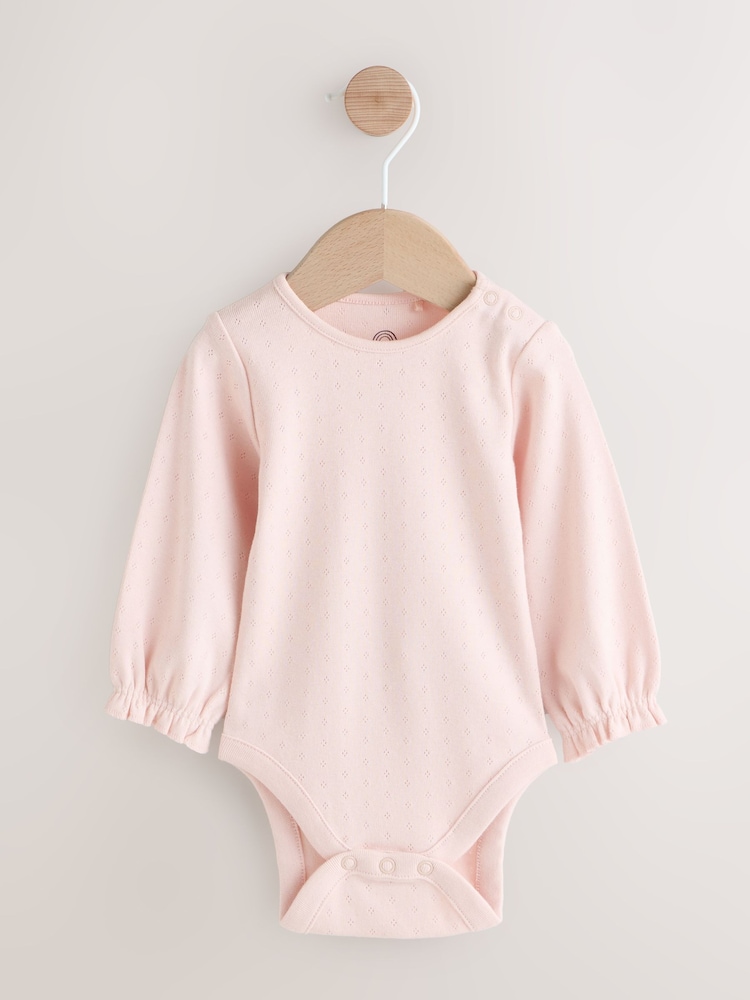 Pink / Chocolate Gingham Baby Long Sleeve Bodysuit and Dungarees 2 Piece Set (0mths-2yrs) - Image 2 of 9