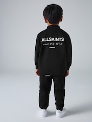 smALLSAINTS Black Underground Oversized Half Zipped Sweatshirt and Jogger Younger Boys Set - Image 4 of 13