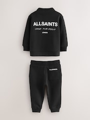 smALLSAINTS Black Underground Oversized Half Zipped Sweatshirt and Jogger Younger Boys Set - Image 8 of 13