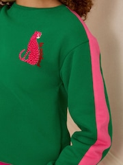 Love & Roses Green Embroidered Detail Sweater - Image 2 of 4