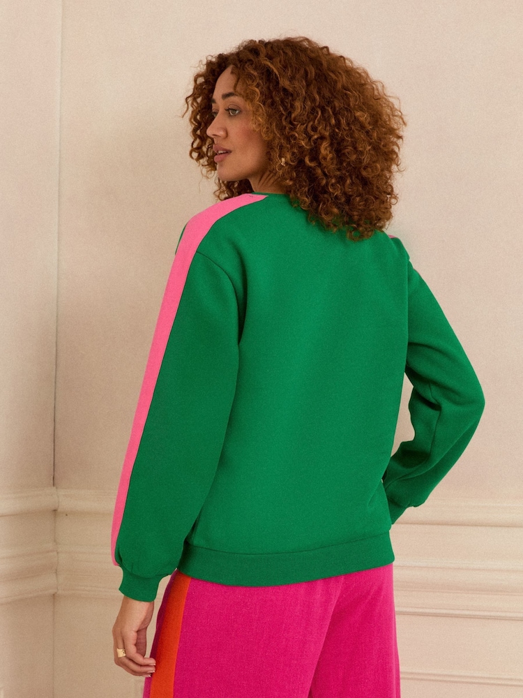 Love & Roses Green Embroidered Detail Sweater - Image 4 of 4