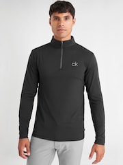 Calvin Klein Golf Newport Half Zip Black Top - Image 1 of 8