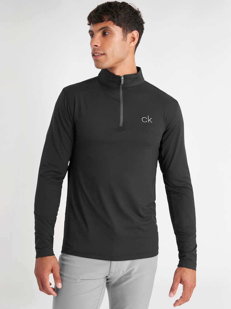 Calvin Klein Golf Newport Half Zip Black Top - Image 2 of 8