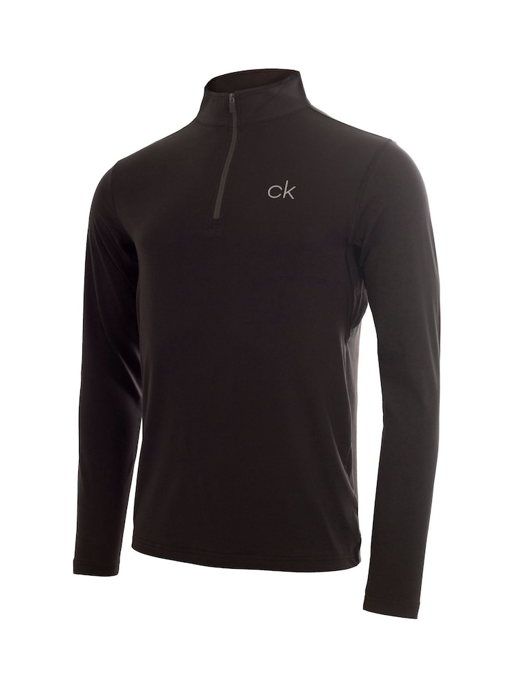 Calvin Klein Golf Newport Half Zip Black Top - Image 5 of 8