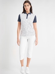 Calvin Klein Golf Harmony Printed Short Sleeve White T-Shirts - Image 1 of 7