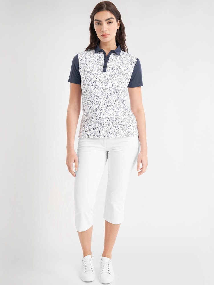 Calvin Klein Golf Harmony Printed Short Sleeve White T-Shirts - Image 1 of 7