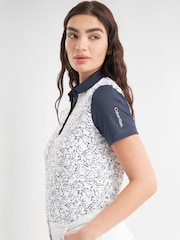 Calvin Klein Golf Harmony Printed Short Sleeve White T-Shirts - Image 3 of 7