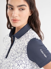 Calvin Klein Golf Harmony Printed Short Sleeve White T-Shirts - Image 4 of 7