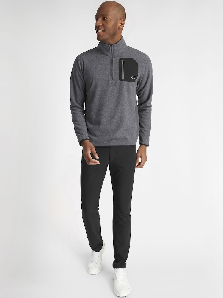 Calvin Klein Golf Grey Planet Half Zip Fleece - Image 2 of 8