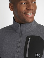 Calvin Klein Golf Grey Planet Half Zip Fleece - Image 4 of 8
