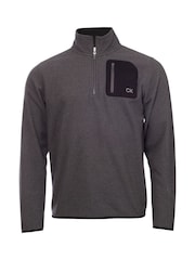 Calvin Klein Golf Grey Planet Half Zip Fleece - Image 5 of 8