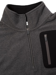 Calvin Klein Golf Grey Planet Half Zip Fleece - Image 7 of 8
