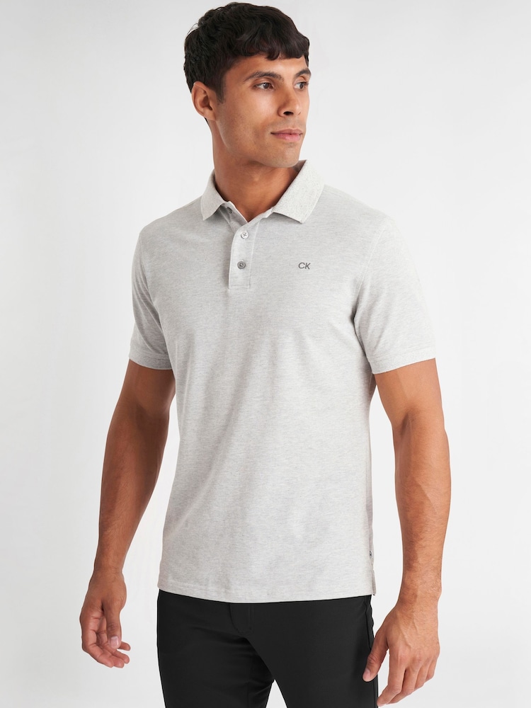Calvin Klein Silver Golf Planet Polo Shirt - Image 1 of 9