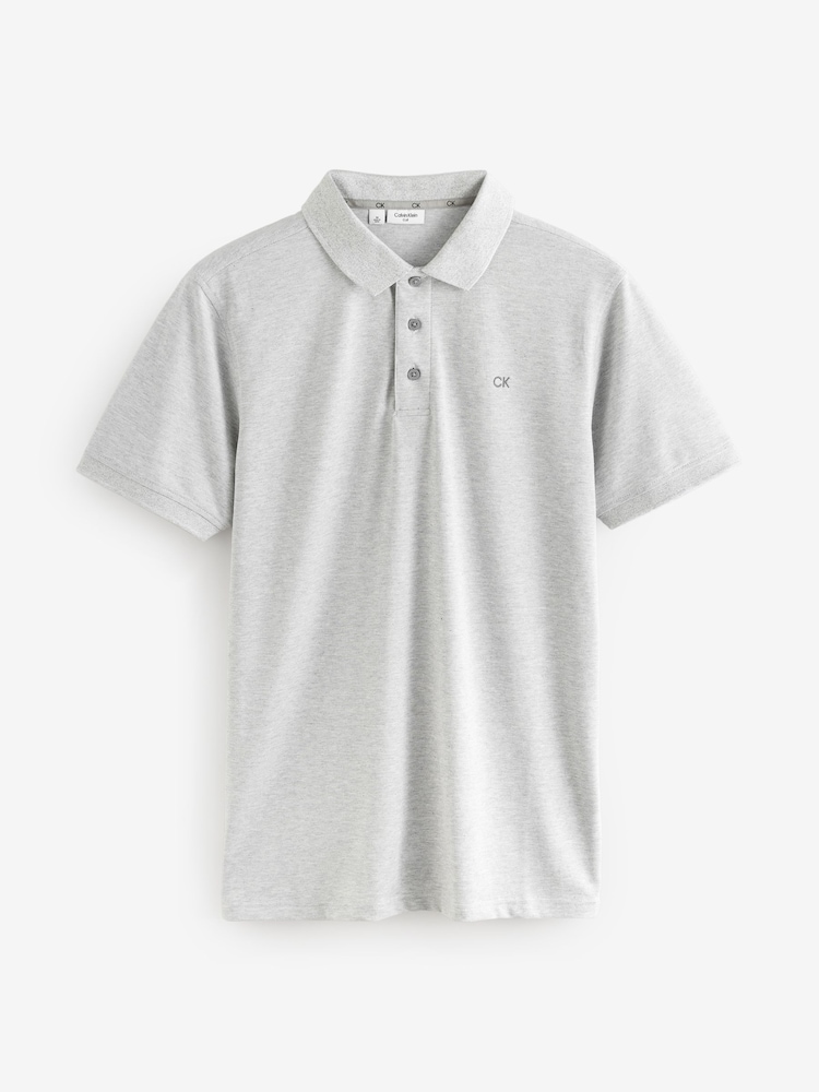 Calvin Klein Silver Golf Planet Polo Shirt - Image 7 of 9