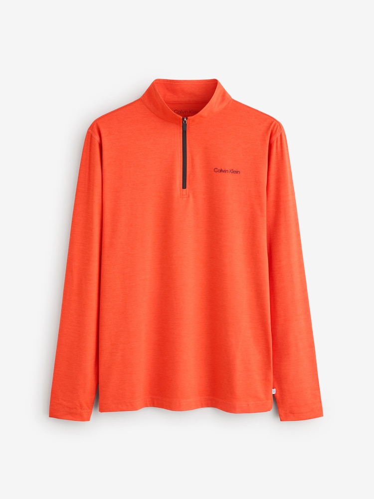 Calvin Klein Golf Orange Newport Half Zip Sweater - Image 1 of 1