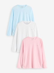 Calvin Klein Golf Pink Assorted Long Sleeve T-Shirts 3 Pack - Image 1 of 4