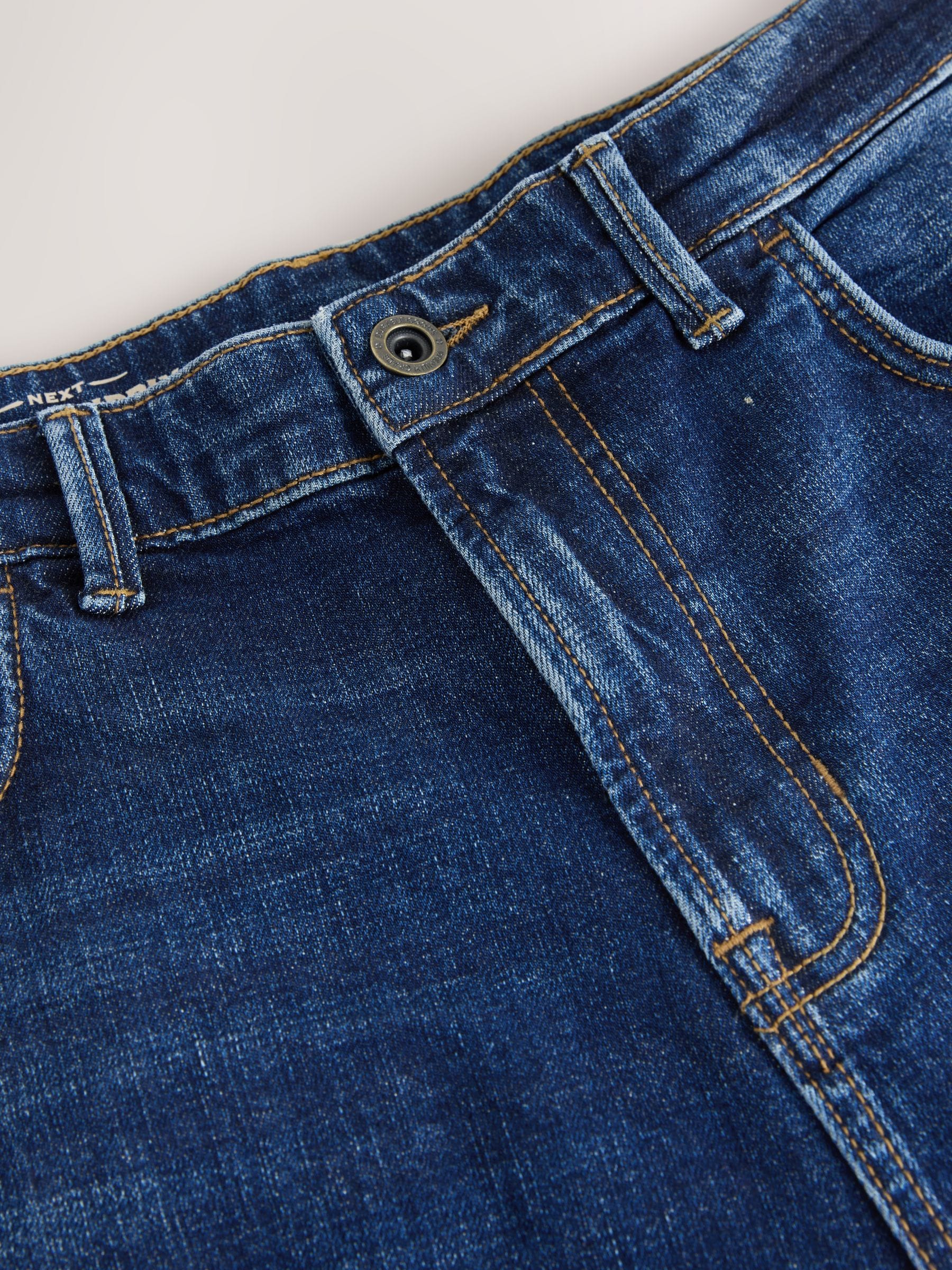 Buy Blue Straight Fit Authentic Stretch Denim Jeans from Next USA