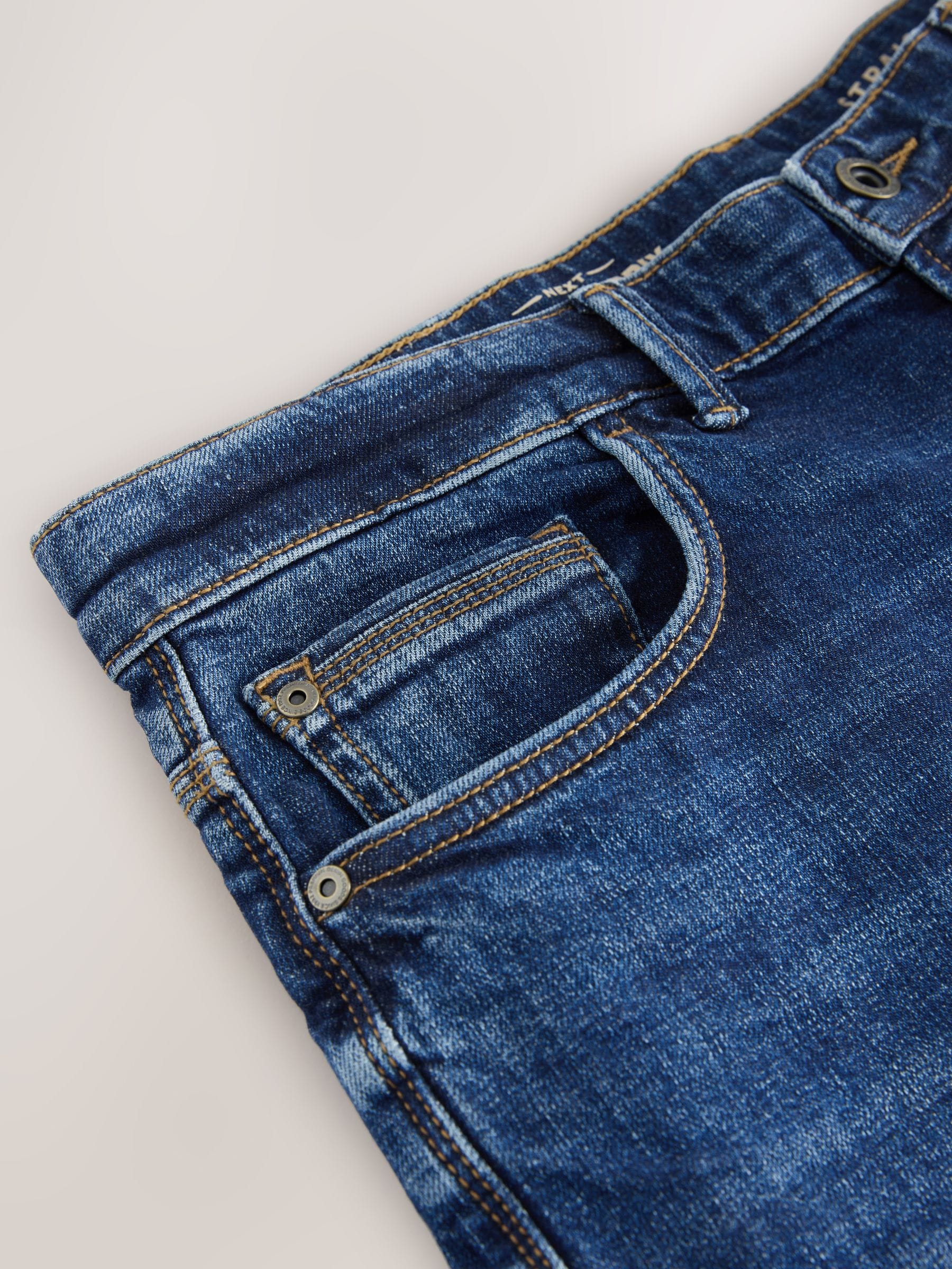 Buy Blue Straight Fit Authentic Stretch Denim Jeans from Next USA