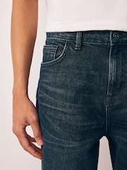 Inktblauw - Standaard toelopende pasvorm - Authentieke stretchy denim jeans - Afbeelding 15 van 20
