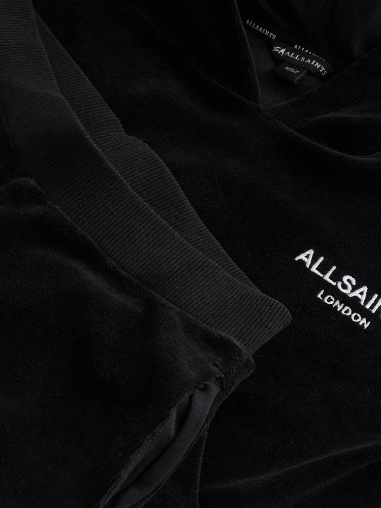 smALLSAINTS Black Velour Hoodie and Wide Leg Jogger Set - Image 13 of 13 smALLSAINTS Black Velour Hoodie and Wide Leg Jogger Set - Image 13 of 13