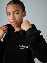 smALLSAINTS Black Velour Hoodie and Wide Leg Jogger Set - Image 2 of 13