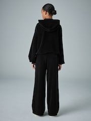 smALLSAINTS Black Velour Hoodie and Wide Leg Jogger Set - Image 3 of 13