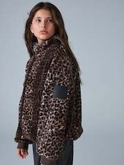 smALLSAINTS Leopard Fleece Jacket - Image 3 of 13