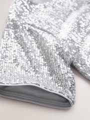 smALLSAINTS Silver Opal Underground Sequin T-Shirt Dress - Image 10 of 10